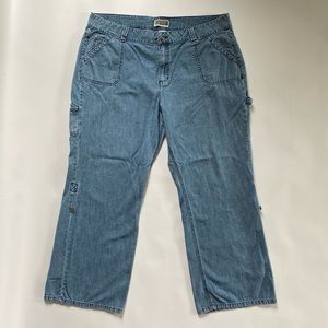 Carolina Blues wide leg carpenter jeans